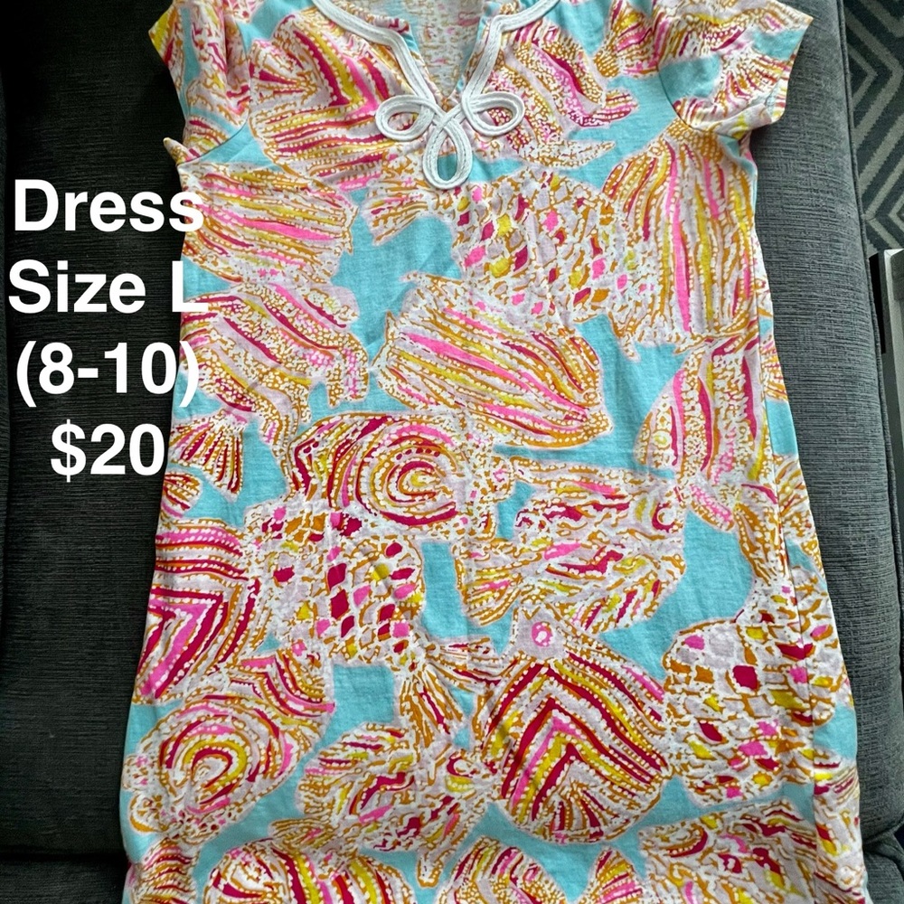 Lilly Pulitzer Kids Casual Dress - Blue and Pink